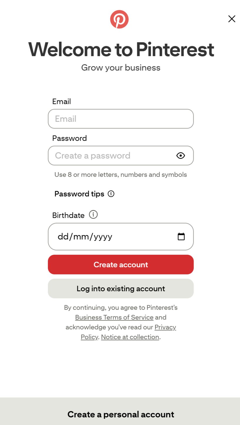 Membuat Akun Pinterest Bisnis