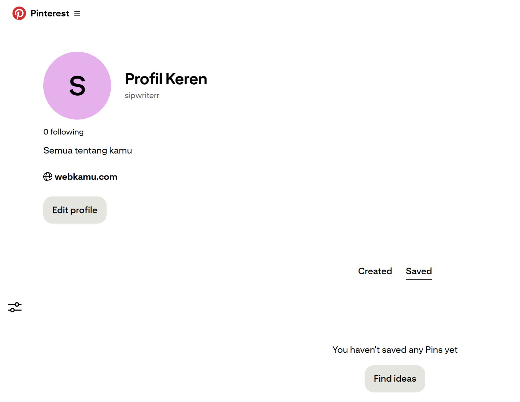 Mengoptimalkan Profil Pinterest