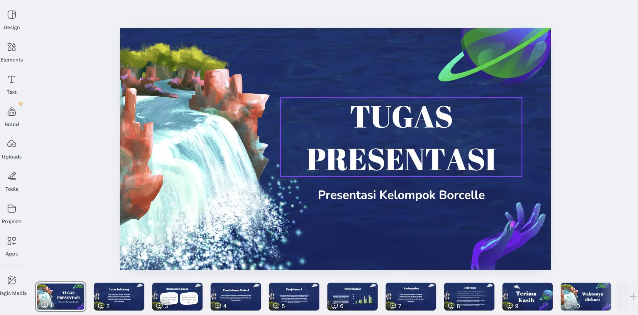 Memasukkan Konten Materi Presentasi