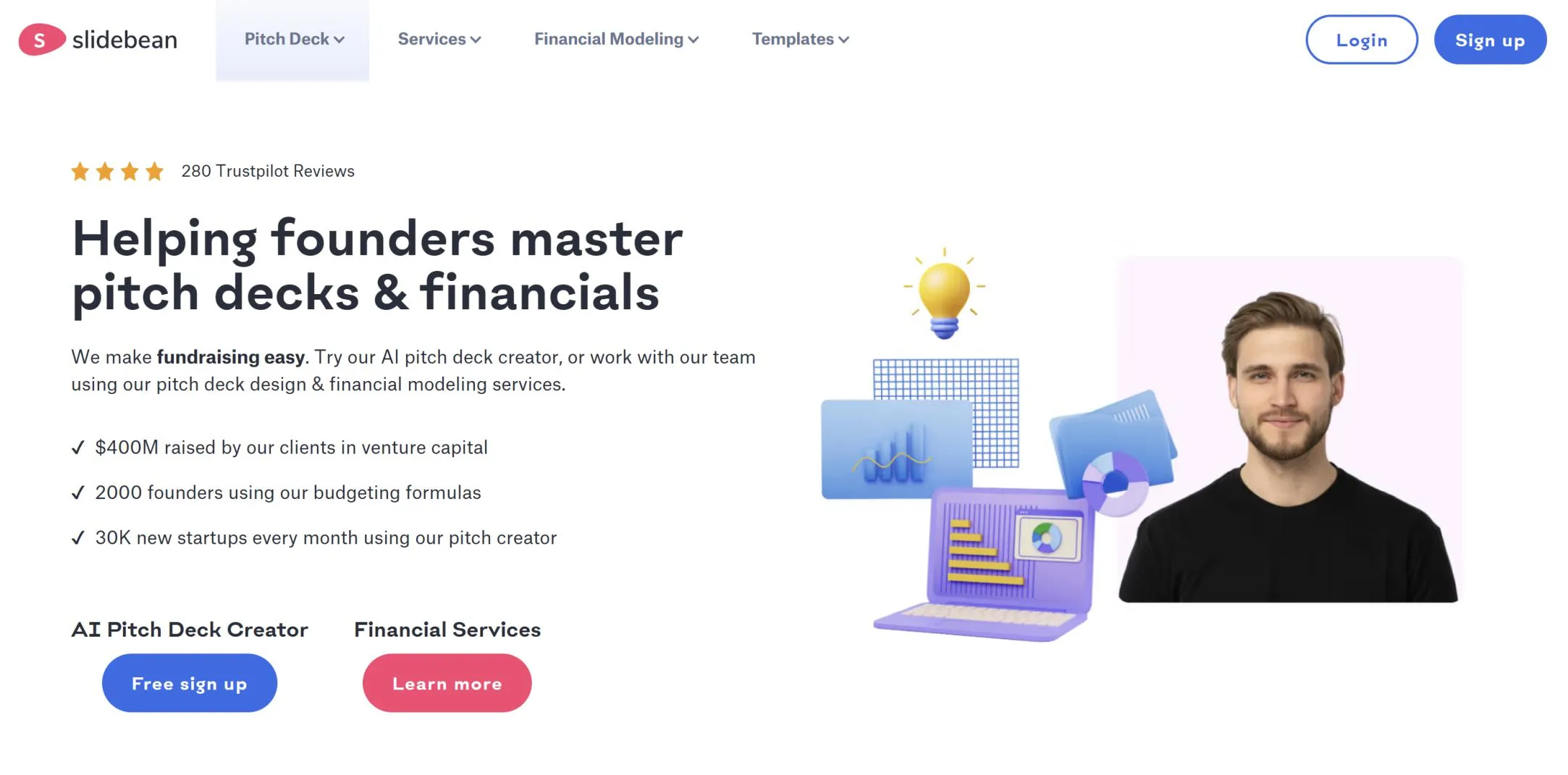Slidebean dengan Tools AI Otomatis