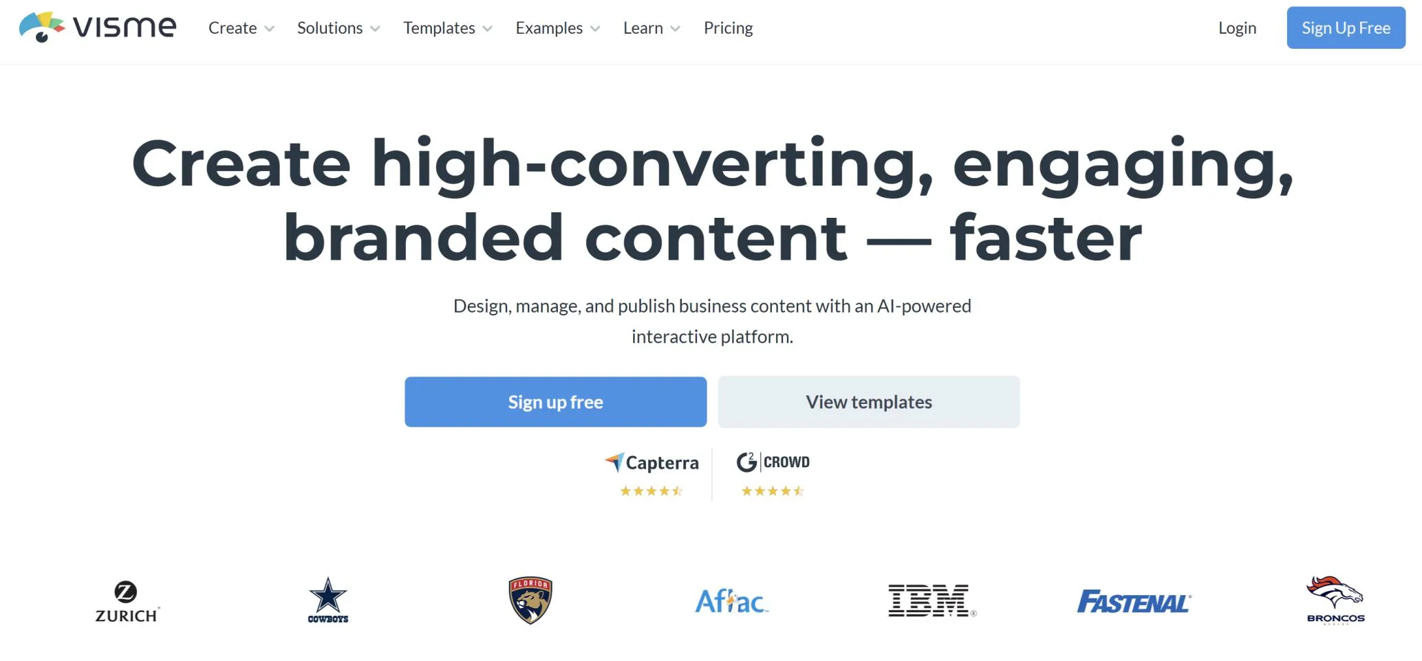 Visme dengan Fitur Interaktif