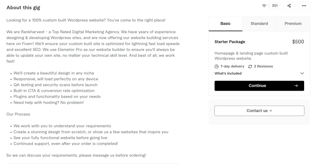 Contoh Deskripsi Gig Fiverr Content Writer