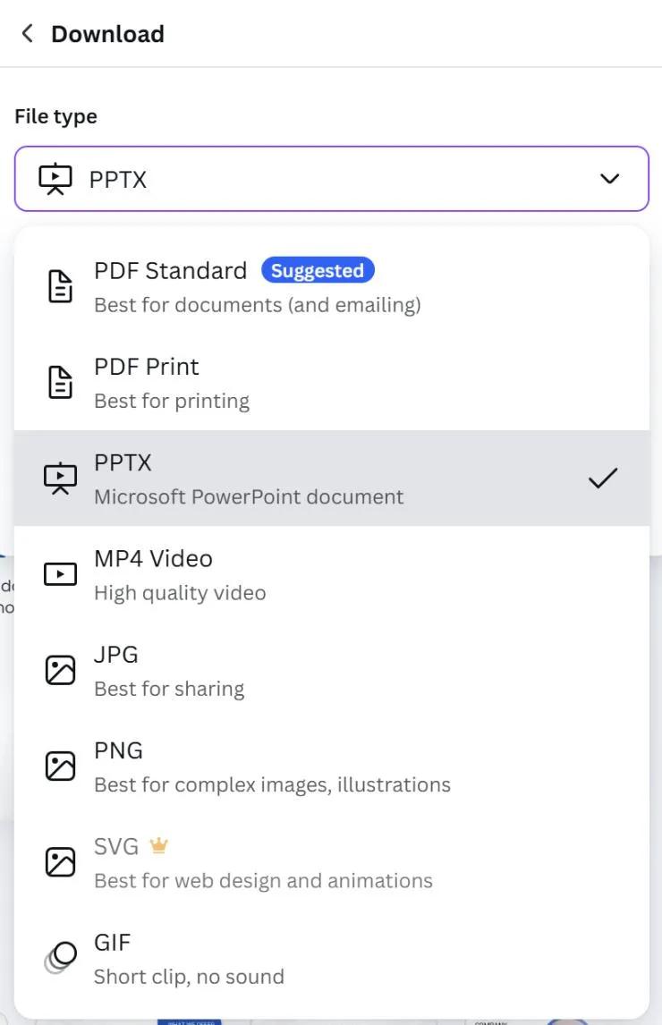 Simpan dan Unduh dalam Format PowerPoint