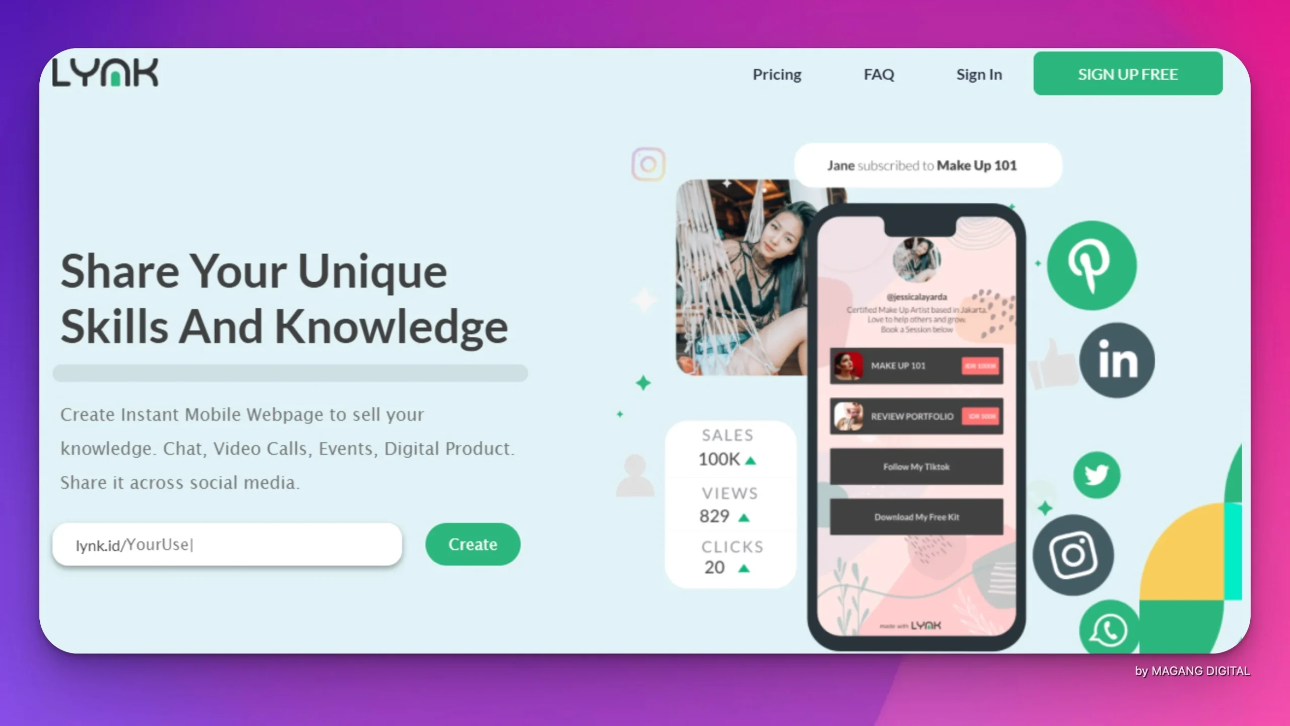 Contoh Username Lynk ID