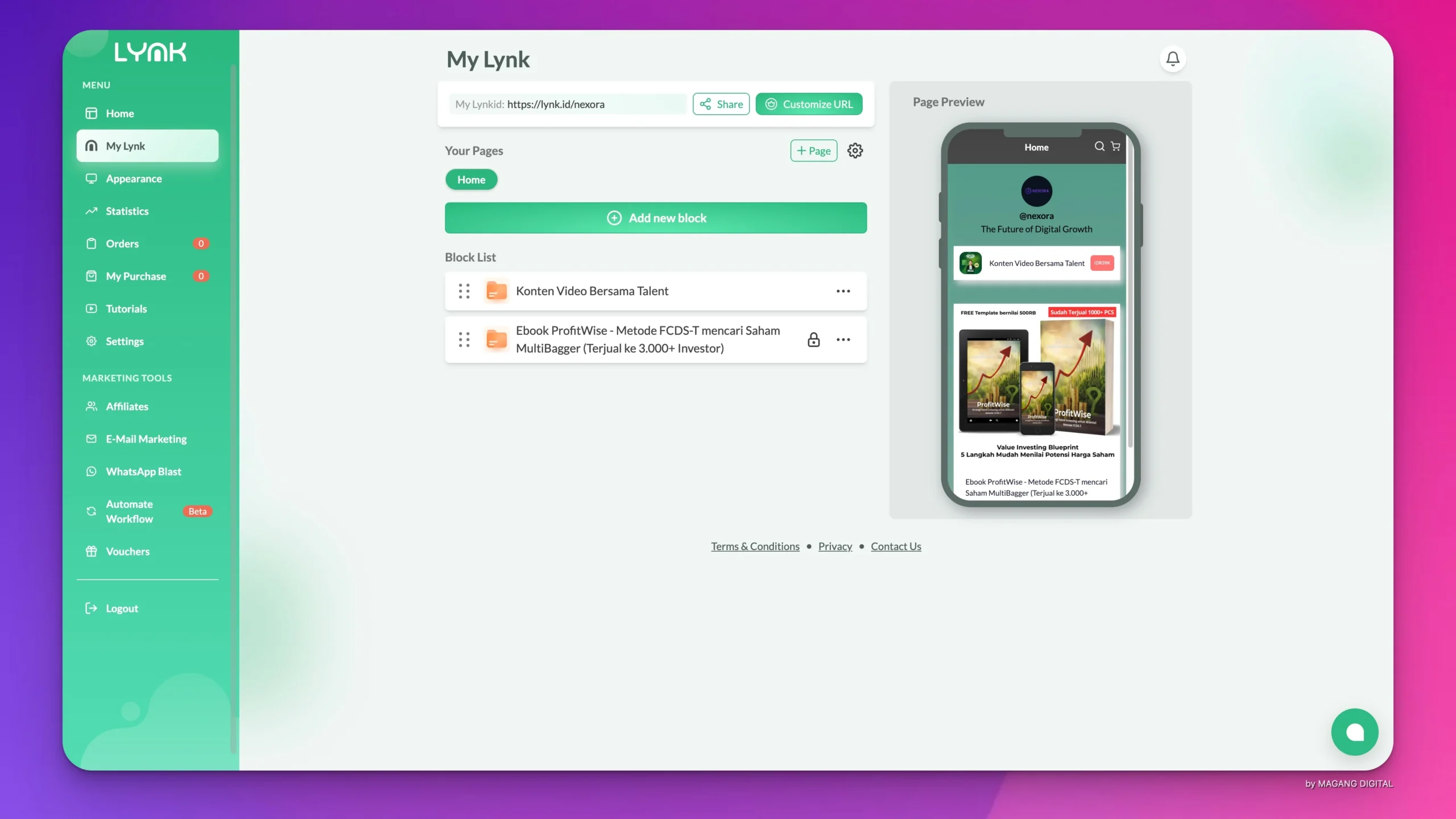 Contoh Username Lynk ID