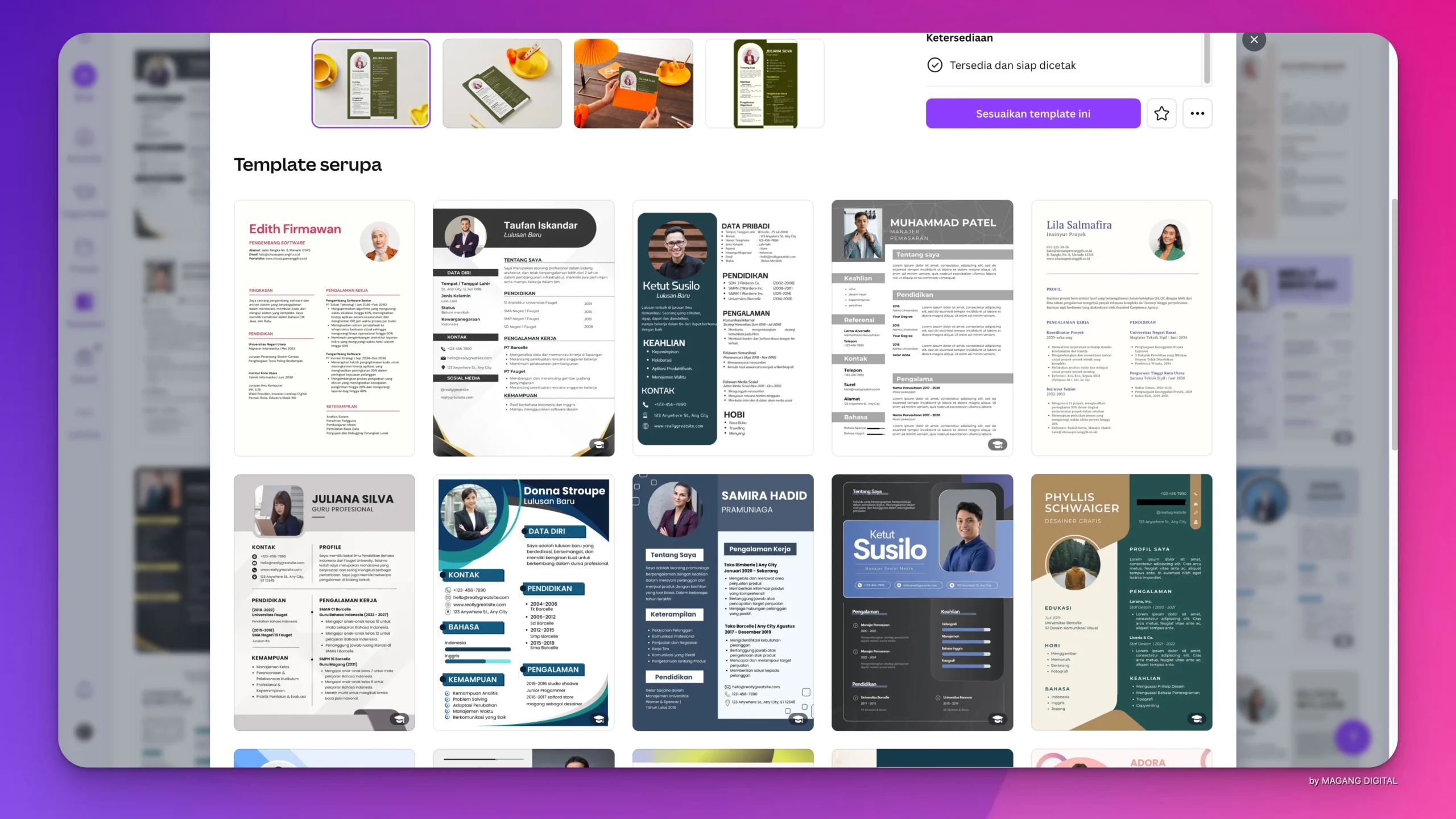 Cara Membuat Curriculum Vitae di Canva